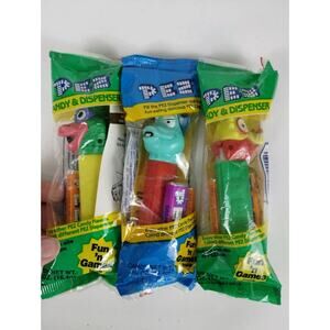 Lot of 3 Vintage PEZ A Saurs Pez Dispensers - 1994 NIP